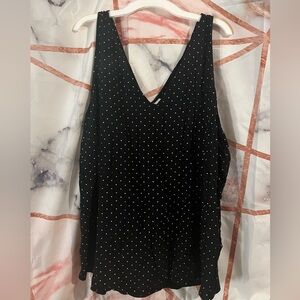 Old Navy - Black and White Polka Dot Tank Top